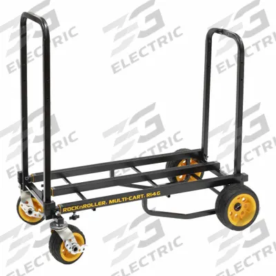 ROCK N ROLLER Convertible Hand Truck: 700 lb as Hand Truck, Dual-Loop, Black/Yellow - Extra-Versatile 4-Position Steel Convertible Hand Trucks with Extendable Frame