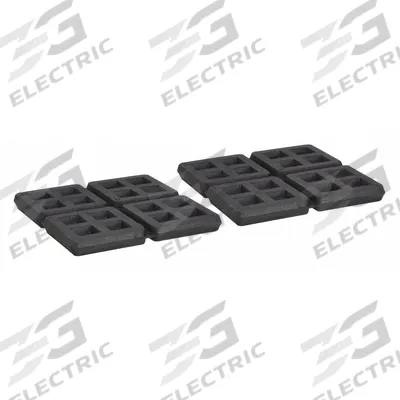 MASON Vibration Isolator Pad: Neoprene, Waffle Pad Top, 4 in Lg, 4 in Wd, 3/8 in Ht - Vibration-Isolating Pads & Sheets