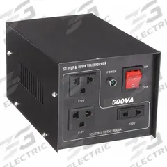 APPROVED VENDOR Step Up/Step Down Voltage Converter: 500 VA Power Rating, Single Phase, 50/60 Hz (MPN 30C518). Key specifications — Frequency: 50/60 Hz; Protective Device: None; Voltage Conversion: 110 to 220V AC; Brand: APPROVED VENDOR; Phase: Single.