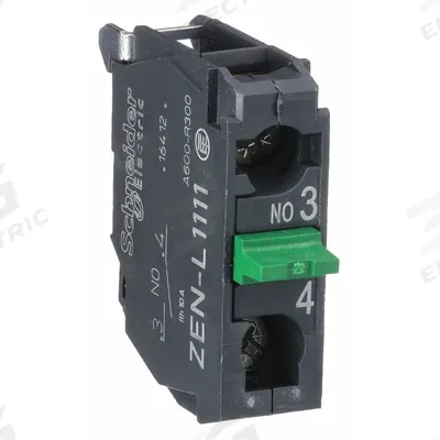 SCHNEIDER Contact Block: 22 mm Panel Mounting Size, 1NO, Momentary, XA Series - Contact Blocks