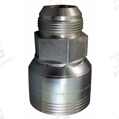 AEROQUIP Hydraulic Crimp Fitting: Steel x Steel, Straight, -20 For Hose Dash Size - Aeroquip Crimp Hydraulic Hose Fittings with JIC Connection
