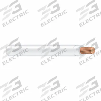 SOUTHWIRE Wire: Copper, 10 AWG, 1 Conductors, Stranded, White/Blue, 2,500 ft Lg - Copper THHN/THWN Building Wires