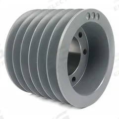 APPROVED VENDOR V-Belt Pulley: C110, 6 Groove, 11.4 in OD, Bushed Bore, F, For C/CX Belt Section (MPN 1106C). Key specifications — attr1318293: C110; attr1318301: 11 in (C); attr1318291: C or CX.