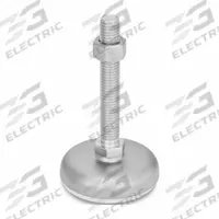 JW WINCO Male-End Leveling Mount: Swiveling Stud, 3/8"-16 Thread Size, 3.15 in, 3,147 lbf Capacity (MPN 31-80-3/8X16-75-B2-SK). Key specifications — Base Shape: Round; Load Capacity: 3,147 lbf; Thrust Pad Material: TPE; Includes: Nut; Hex Size: 11/16 in.