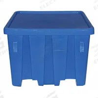 MEESE INC Bulk Container: 27.5 cu ft, 45 in x 45 in x 33 in, Lid Included, 2-Way Entry, Square, Blue (MPN P291-ROY). Key specifications — Brand: MEESE INC; Stackable: Stacking Capable; Shape: Square; Runner Location: None; Fork Entry: 2-Way Entry; Container Wall Type: Solid; Mobility: Stationary; Collapsible: Rigid.