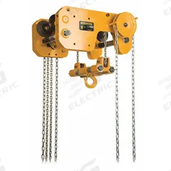 HARRINGTON Manual Chain Hoist: Geared Trolley, 2,000 lb Lifting Capacity, 20 ft Lift Lg (MPN SHB010-20). Key specifications — Brand: HARRINGTON; Lifting Hook Type: Hook with Safety Latch.