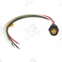 BRAD HARRISON External Thread Receptacle: 130013, 1/2"-14 Mounting Thread Size, 1 ft Wire Lg, 4 Pins (MPN 1R4004A20A120). Key specifications — IP Rating: IP67; Mounting Thread Size: 1/2"-14; Brand: BRAD HARRISON; Mounting Style: Panel; Series: 130013.