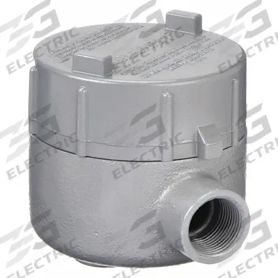 HUBBELL KILLARK Conduit Outlet Body: Iron, GE, 1 1/4 in Trade Size, LB Body - LB Round Body - 90° Elbow Type