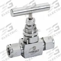 HAM-LET Plumbing Needle Valves: Inline Valve Body, 316 Stainless Steel, Screw-In Bonnet, Let-Lok (MPN H-99S-00-SS-L-NR-1/4). Key specifications — For Media: Liquid; Standards: ISO 15848-1; Brand: HAM-LET; Valve Series: H99; Stem Type: Non-Rotating; Connection Type - Side 1: Let-Lok; Connection Type - Side 2: Let-Lok; Connection Type: Let-Lok x Let-Lok.