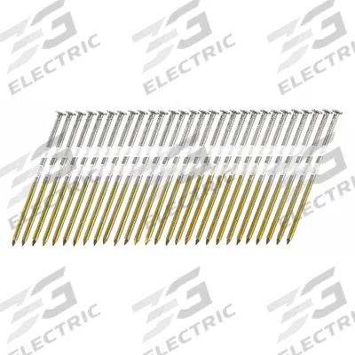 SENCO Framing Nails,3.5" L,Plain,PK4000: Framing Nails, Flat, Smooth, 3 1/2 in Overall Lg - Collated Framing Nails