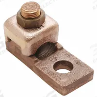 BURNDY Wire Connector: 4 AWG – 1 AWG Wire Sizes, 1/4 in Stud Size, Unplated Copper Lug Body (MPN QA1CB). Key specifications — Brand: BURNDY; For Wire Material: Copper; Maximum Stranded Copper Wire Size: 1 AWG; Minimum Stranded Copper Wire Size: 4 AWG; Lug Material: Unplated Copper.