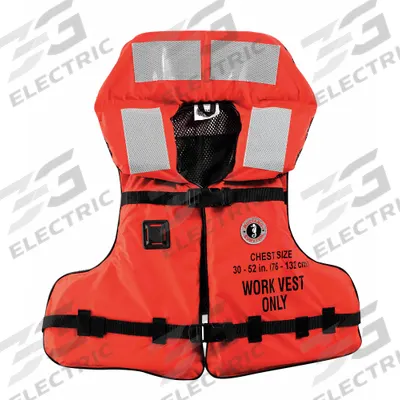 MUSTANG SURVIVAL Life Jacket: Orange, Type V, 17 1/2 lb Buoyancy, SOLAS-Grade Reflective - Reflective Foam Personal Flotation Devices