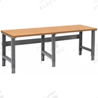TENNSCO Workbench: Adj Ht, Tempered Hardwood, 96 in x 30 in, 2,400 lb Overall Load Capacity, Gray (MPN WBA-1-3096C). Key specifications — Brand: TENNSCO.