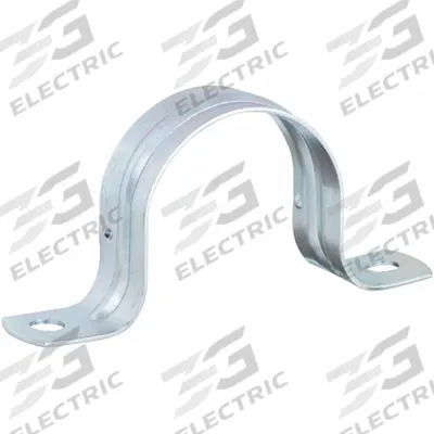 RACO Conduit & Pipe Strap Clamp, Two-Hole: 2 in Trade Size, Steel - Two-Hole Conduit & Pipe Strap Clamps