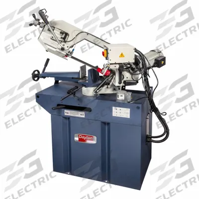 Dayton Single Mitering Band Saw: 9 in x 7 1/4 in, 90 to 256 FPM, 0° to 60°, 5.0 A - Mitering Manual Horizontal Band Saws