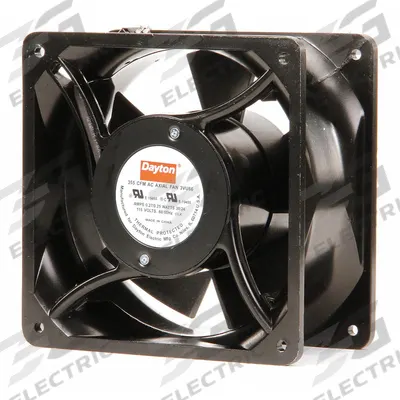 Dayton Axial Fan: 92 cfm_102 cfm Airflow @ 0.000 in SP, 6 15/16 in Ht, 3 1/2 in Dp - Standard Square Axial Fans