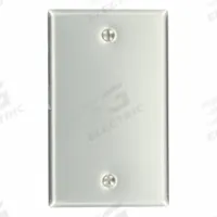 LEVITON Wall Plate: Blank, 1 Gang, Std Size (MPN 83014). Key specifications — Brand: LEVITON; Material: Aluminum.