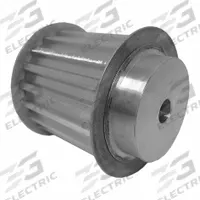 DAYTON Timing Pulley: Trapezoidal, Plain, For T10 Timing Belt Section, For 50 mm Belt Wd, 19 Teeth (MPN 66T10/19-2). Key specifications — Brand: DAYTON; Tooth Profile: Trapezoidal; Finish: Plain.