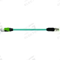 MURRELEKTRONIK Cordset: Cat5, M12 Male Straight x RJ45 Male Straight, 7.5 m Lg, TPE, Blue, D Coding (MPN 7700-44711-S4U0750). Key specifications — Brand: MURRELEKTRONIK; Cable Jacket Color: Blue; End 1 Coding: D; IP Rating: IP67; Performance Category: Cat5.