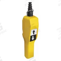 SQUARE D Pendant Control Station: (2) Push Buttons, 2NO, Up/Down, NEMA 1/4/4X/5, (2) Push Buttons (MPN XACA201). Key specifications — AC Contact Rating: 3 A @ 250 V; Action: Momentary/Momentary; DC Contact Rating: 0.1 A @ 600 V; Enclosure Material: Plastic; Hub Style: Dead-End; Legend: Up/Down; Operator Configuration: (2) Push Buttons; Brand: SQUARE D.