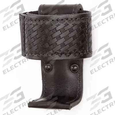 GOULD & GOODRICH, INC. Radio Pouch: Black, Leather, Basket Weave - Duty Equipment Pouches