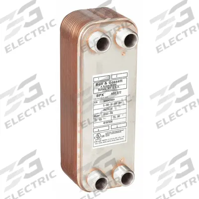 BELL & GOSSETT Heat Exchanger: 295,000 BtuH Water / 46,500 BtuH Oil, 50 gpm, 7.87 sq ft - Brazed Plate Heat Exchangers