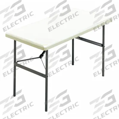 ABILITY ONE Folding Table: Rectangle Table Shape, Platinum Tabletop, 24 in Dp, 48 in Wd - Standard Folding Tables
