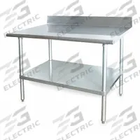 APPROVED VENDOR Work Table: Fixed Ht, Stainless Steel, 72 in x 30 in, 600 lb Overall Load Capacity (MPN 2KRD7). Key specifications — Brand: APPROVED VENDOR; Unit Type: Not Expandable or Modular.