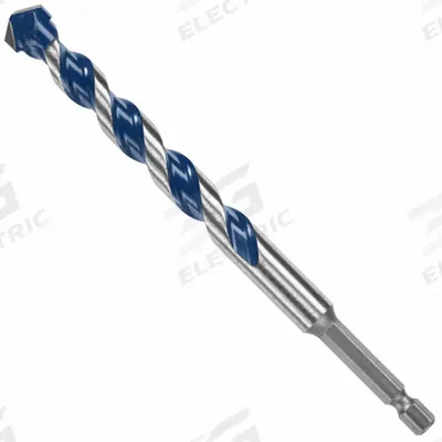 BOSCH Round Hammer Drill: 1/2 in Drill Bit Size, 4 in Max Drilling Dp - Hex-Shank Impact-Rated Concrete & Masonry Drill Bits