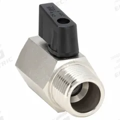 APPROVED VENDOR Manual Two-Way Ball Valve: 1/2 in, Nickel-Plated Brass, Straight, MNPT x FNPT (MPN G-CMV-50NL). Key specifications — Brand: APPROVED VENDOR; Handle: Wedge.