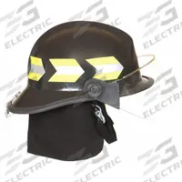 FIRE-DEX Fire Helmet: White, Fiberglass, Modern Rear Brim, Chin Strap, Suspension (MPN 911H931). Key specifications — Color: White; Chin Strap: Yes; Brand: FIRE-DEX; Shell Material: Fiberglass; Style: Modern Rear Brim; Suspension: Yes.