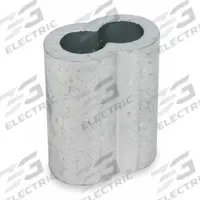 DAYTON Wire Rope Oval Sleeve: Oval Sleeve, Swage, 1/4 in Compatible Rope Dia, Aluminum Alloy, 25 PK (MPN 1DLE1). Key specifications — Material: Aluminum Alloy; Brand: DAYTON; Finish: Plain.