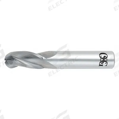 OSG Ball End Mill: Carbide, TiAlN Coated, 3 Flute, 11/16" Mill Dia, 1-3/8" LOC - General Purpose Carbide Ball End Mills
