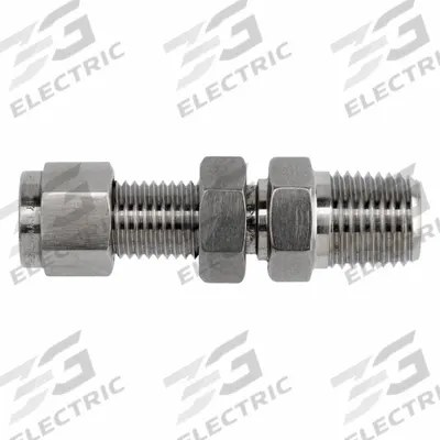 BRENNAN INDUSTRIES Compression Fitting Straight: 3/4 in OD x 3/4 in OD Fitting Size - Clean & Bagged Single-Ferrule Stainless Steel Fittings