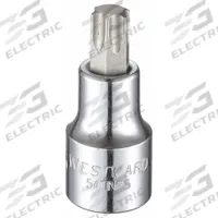 WESTWARD Socket Bit: 1/2 in Drive Size, Torx Tip, T55 Tip Size, 2 1/2 in Overall Lg, Fixed Insert (MPN 54TN55). Key specifications — attr1213209: Fixed Insert; attr1213211: WESTWARD.