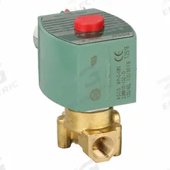 REDHAT Solenoid Valve: 2-Way, Normally Closed, 1/4 in Pipe Size, 110V AC/120V AC, High Flow (MPN 8262H212). Key specifications — Pipe Size: 1/4 in; Voltage: 110V AC; Brand: REDHAT; Coil Enclosure: Without Junction Box.