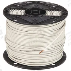Building Wire: Copper, 12 AWG, 1 Conductors, Stranded, White, 500 ft Lg, THHN (MPN 22965801). Key specifications — Voltage: 600 V; Brand: SOUTHWIRE.