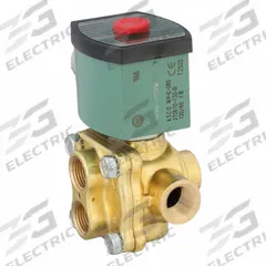 REDHAT Solenoid Valve: 4-Way, 3/8 in Pipe Size, 120V AC, Watertight/Without Junction Box, High Flow (MPN 8342G003P). Key specifications — Pipe Size: 3/8 in; Voltage: 120V AC; Brand: REDHAT; Coil Enclosure: Without Junction Box.