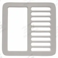 ZURN Strainer: Cast Iron, 7 3/4 in Overall Wd, 1 1/4 in Overall Ht, Enamel, Drop-In (MPN P1910-2-GRATE). Key specifications — Brand: ZURN; Finish: Enamel; Color: Gray; Material: Cast Iron; Connection Type: Drop-In; Grate Surface Style: Slotted; Product Type: Strainer.
