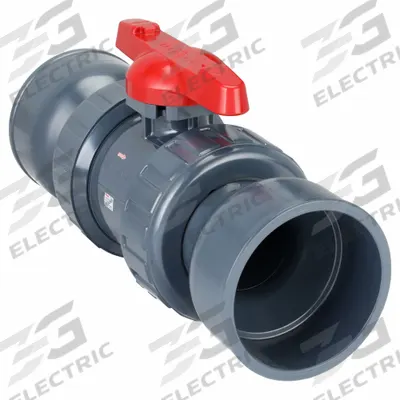 ASAHI Manual Two-Way Ball Valve: 6 in, PVC, Straight, Socket x Socket - PVC Ball Valves