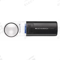 ESCHENBACH OPTIK GMBH Handheld LED Magnifier: 12.5X, 0.8 in Focal Distance, 30 mm Lens Dia (MPN 1511-12). Key specifications — attr1201460: Mfr.# 1511-004; attr1183285: 0.8 in; attr1183286: 30 mm; attr1183287: 50D; attr1183296: ESCHENBACH OPTIK GMBH; attr1183291: Handheld LED Magnifier.