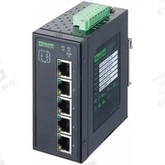 MURRELEKTRONIK Ethernet switch: Unmanaged, DIN Rail, 5 Ports, RJ45, 1000 mbps/Ethernet/Gigabit, IP20 (MPN 58190). Key specifications — Port Type: RJ45; Manufacturer Part Number: 58190; Brand: MURRELEKTRONIK; Features: Auto-Crossover; IP Rating: IP20; Product Type: Ethernet Switch; Maximum Input Voltage: 52V DC; Mounting Location: DIN Rail.