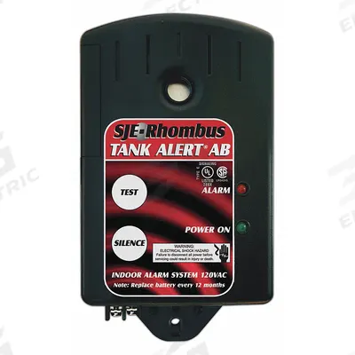 SJE-RHOMBUS Water Alarm: Low Level, 120V AC, Auto, 87 dB, Audio/Visual, 1 Alarm Inputs - Liquid-Level Alarms