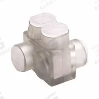BURNDY Multitap Connector: 2 Port, Offset Double-Sided Entry, 14 AWG – 4 AWG Wire Size, Clear (MPN BITO4). Key specifications — Body Material: Aluminum; Brand: BURNDY.