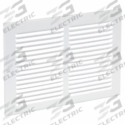 APPROVED VENDOR Return Air Grille: Louvered Grille, White, Powder Coated, Steel, 9 3/4 in H - Surface-Mount Grilles