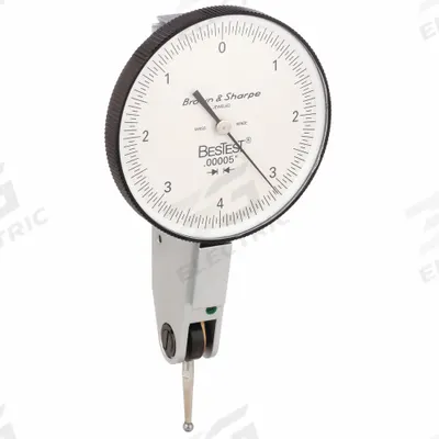 TESA BROWN & SHARPE Horizontal Dial Test Indicator: 0 in to 0.008 in, Horizontal - Dial Test Indicators - Horizontal & Tilted-Face Styles