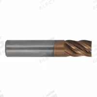 CLEVELAND Corner Radius End Mill: Carbide, T-Max Coated, 5 Flute, 3/8" Mill Dia, 1/2" LOC, 0.03" Rad (MPN C70544)
