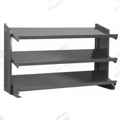 AKRO-MILS Bench Pick Rack: 36 in x 12 in x 25 in, 1 Sided, 0 Bins, 3 Shelves (MPN APRBENCH). Key specifications — Includes Bins: No; Frame Color: Gray; Frame Material: Steel; Brand: AKRO-MILS.