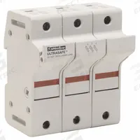 MERSEN Fuse Block: Finger-Safe, 3 Pole, 600 V AC, DIN Rail Mounting, Pressure Plate Termination (MPN US6J3I). Key specifications — Brand: MERSEN.