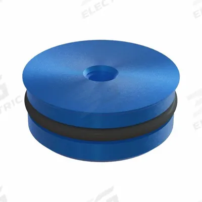 JERGENS Ball Lock Receiver Plug: Blue Anodize, Aluminum, 20 mm Outside Dia, 8 mm Overall Ht - Ball Lock Receiver Plugs
